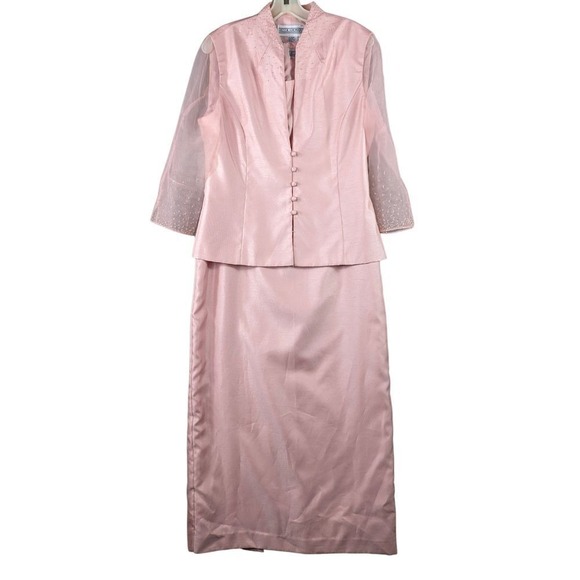 Jessica Howard Formal Dress Suit Womens Pink 2-Piece Mother of the Bride Size 10 - Picture 1 of 16